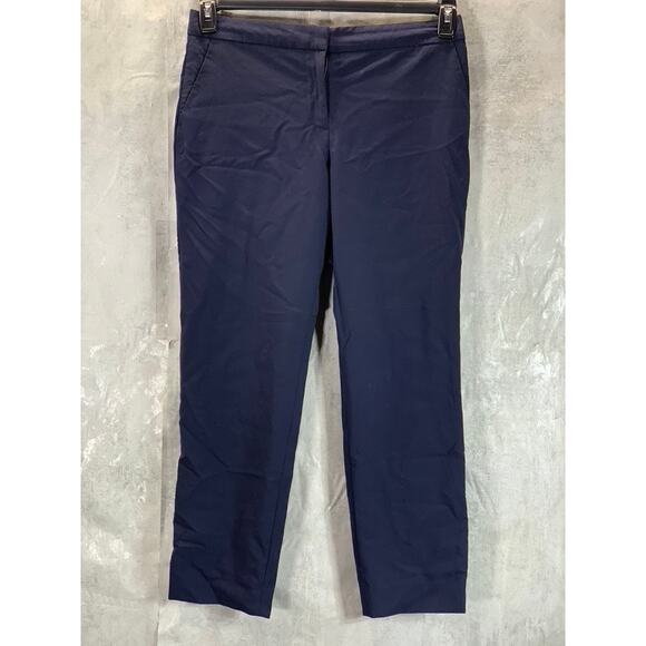 J.CREW Women's Navy Solid Bi-Stretch Straight Leg Pants SZ 10 - Picture 1 of 11